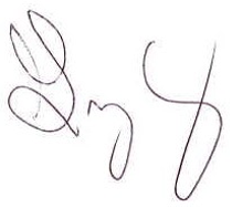 A close-up of a signature